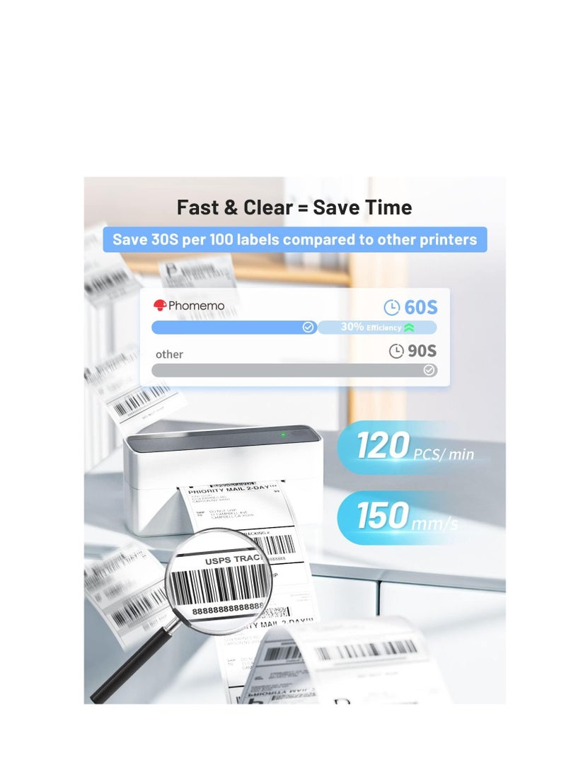 PRO Bluetooth Shipping Label Printer for Packages - 4x6 Thermal Label Printer for Small Business - Barcode Label Printer for Phone&PAD&PC - Image 5