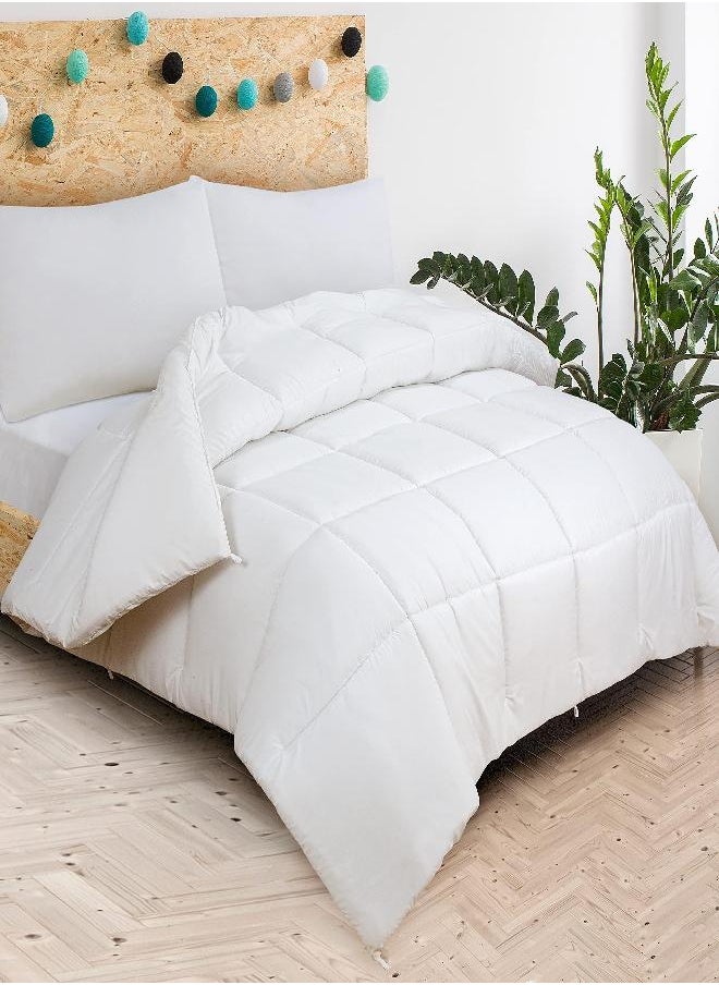 Royale - ROYALE Full Comforter - All Season Down Alternative Bedding Comforter - Lightweight Quilted Comforter with Corer Tabs - Ultra Soft Luxury Hotel Comforter - Box Stitched Duvet Insert (Full, White) - Image 1