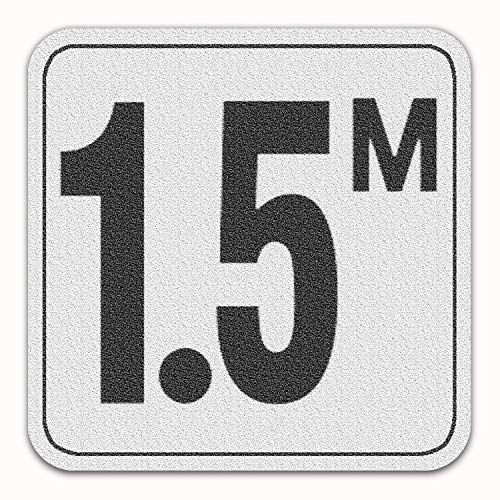 Aquatic Custom Tile 1.5M Vinyl 3M Adhesive Swimming Pool Deck Depth Marker, 4 inch Font - Image 1