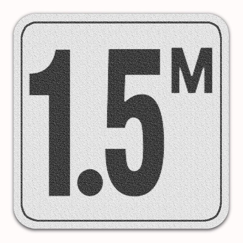Aquatic Custom Tile 1.5M Vinyl 3M Adhesive Swimming Pool Deck Depth Marker, 4 inch Font - Image 2