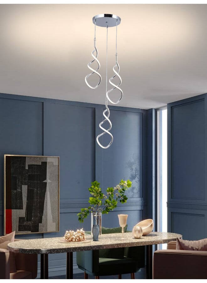 Best Power Modern LED Chandelier 3-Light 6001-3 with 3 Lighting Levels – 60W Pendant Light with Adjustable Height 130cm – Stylish LED Ceiling Light for Living Room, Dining Room, and Bedroom  - Image 2