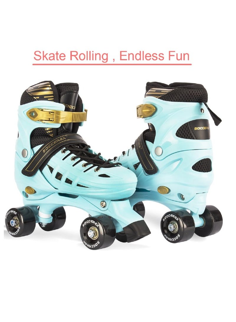 Soccerex Roller Skates Shoes for Kids and youth Complete Set with Helmet and Protection gear - Image 2