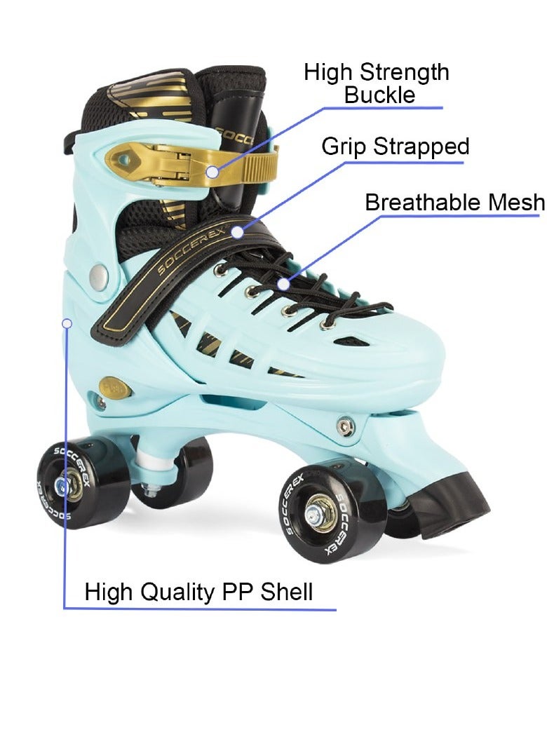 Soccerex Roller Skates Shoes for Kids and youth Complete Set with Helmet and Protection gear - Image 3