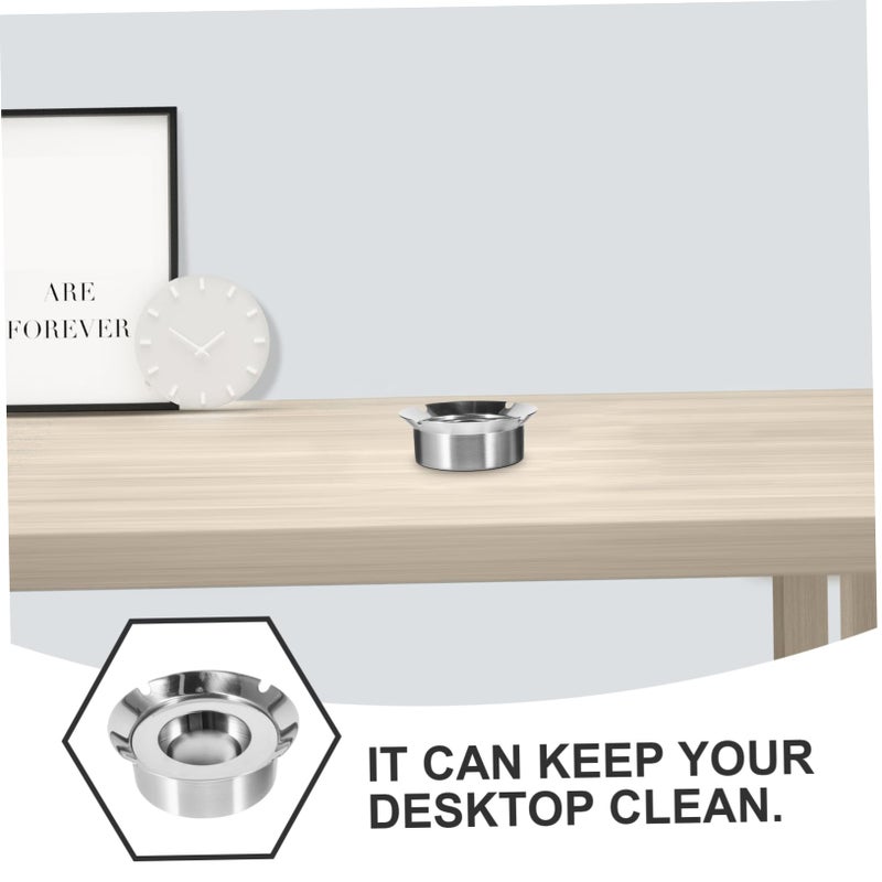 منفضة سجائر نوردية مينيمالية عديمة الدخان من الفولاذ المقاوم للصدأ 304 للمنزل والمكتب داخل وخارج المنزل - Image 4