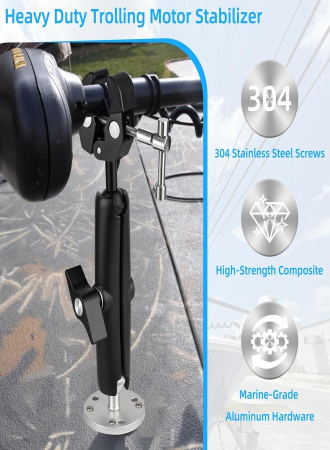 CLLOMAGY Trolling Motor Stabilizer Mount Support for Minn kota Terrova/Riptide Terrova/Ulterra/PowerDrive,Tough-Claw Trolling Motor Shaft Securely&Reduces Vibration,360° Adjustable,Fits up to 2-Inch Bar - Image 5