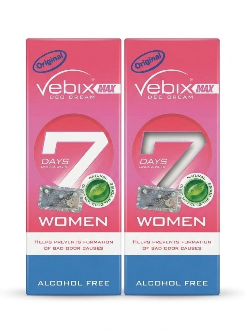 Vebix Two pieces of Max Deo Cream Deodorant 25ml - Image 1
