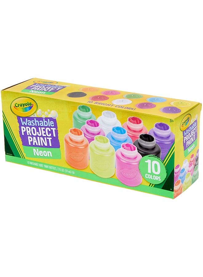Crayola 10 ct.  2-oz. Neon Paint Set - Image 4