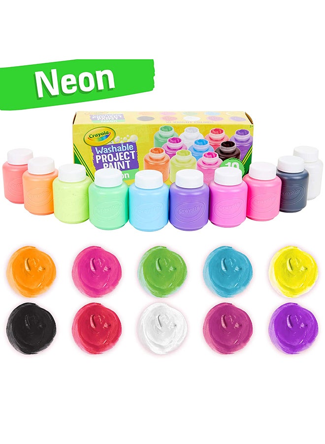 Crayola 10 ct.  2-oz. Neon Paint Set - Image 3