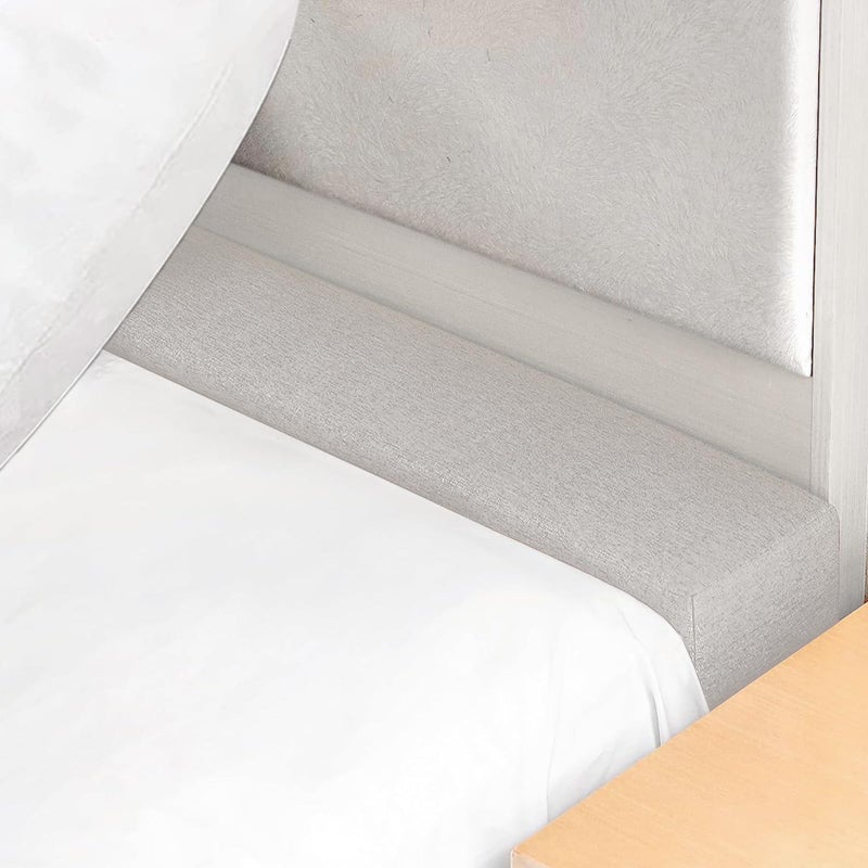 WUIOYNF Mattress Extender, Bed Gap/Space Filler, Headboard Pillow Between Headboard and Mattress or Wall, High-Density Foam with Removable Coverï¼ˆLight Grey-Twin/Twin XL-39 * 4 * 8inï¼‰ - Image 1