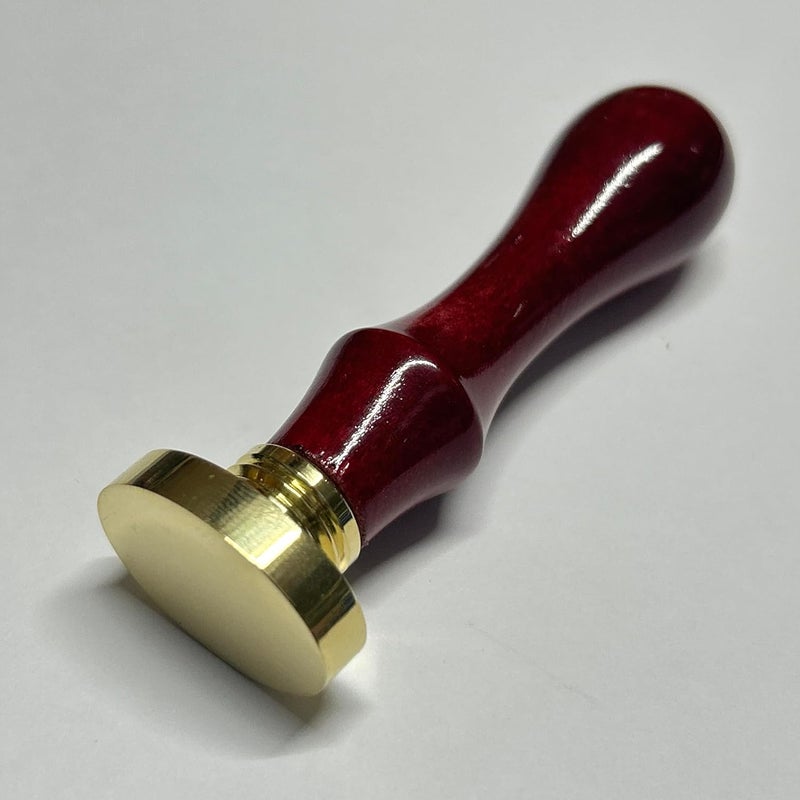 M&Co Oval Blank Wax Sealing Stamp Handle Multi-Purpose Wax Stampter White&Brass Sealing Wax Stamps for Craft Supplies (29MM) (Rose) - Image 1