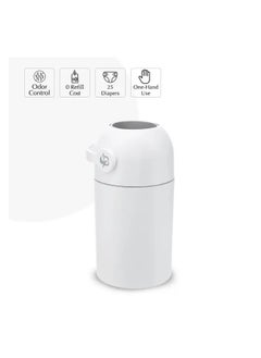 Bumble & Bird Odourless Diaper Pail Bin - White  - Image 2