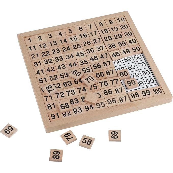 Fubeasi Montessori Game Wooden Hundred Board Number Chart Number Grid Educational Game for Kids - Image 3