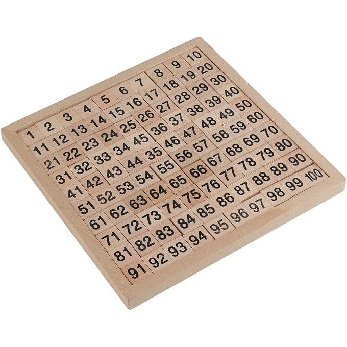 Fubeasi Montessori Game Wooden Hundred Board Number Chart Number Grid Educational Game for Kids - Image 2