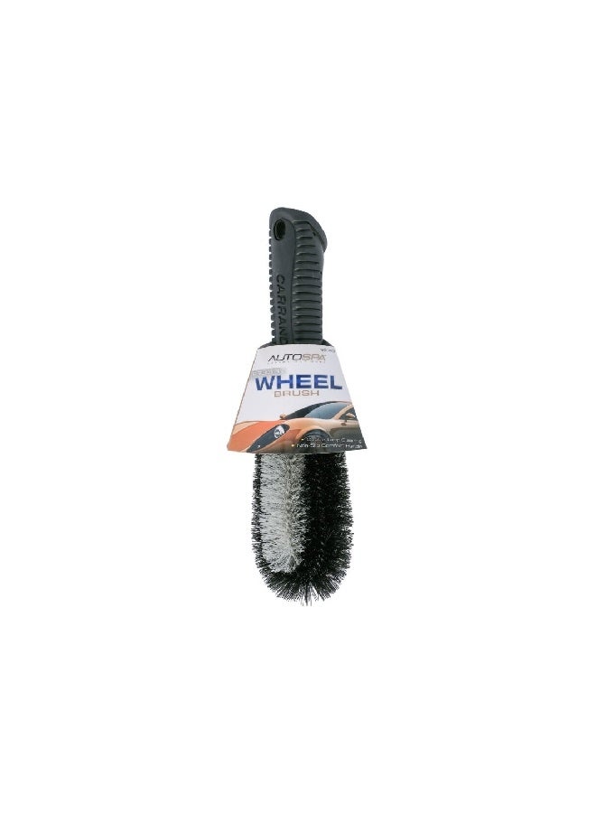 Autospa Heavy-Duty Bristles Carrand Wheel Brush Black And White 2.75 X 10 X 2.75 Inch 92010 - Image 2