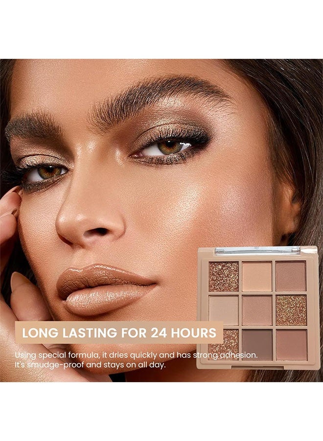 ديكالو لوحة ظلال العيون النود - مكياج مات وبراقة، بودرة ظلال عيون كريمية عالية الصبغة، اصنعي مظهر عيون محايد، تدوم لفترة طويلة - Image 3