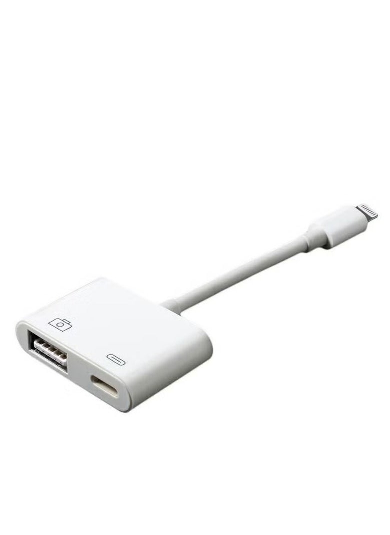 LIXES - USB And Camera To Lightning Adapter White - Image 1
