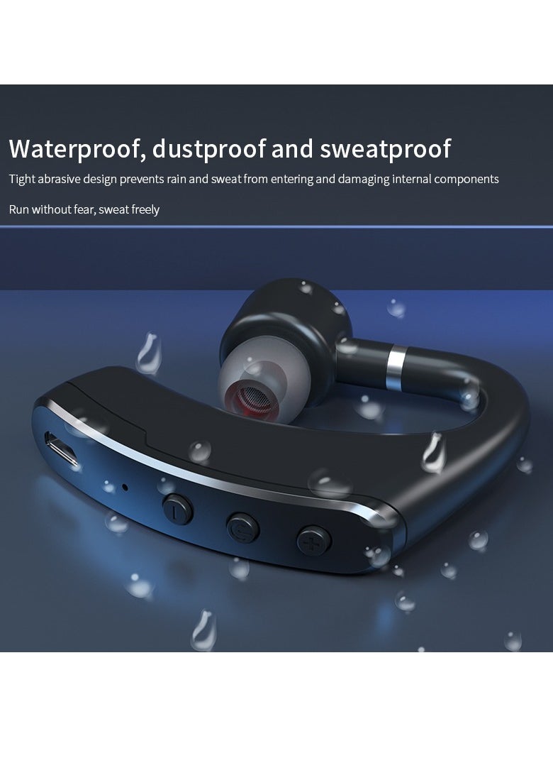 GELESE - New Single-ear Business Bluetooth Earphone Wireless Ear-hanging Digital Display Bluetooth Headset - Image 1