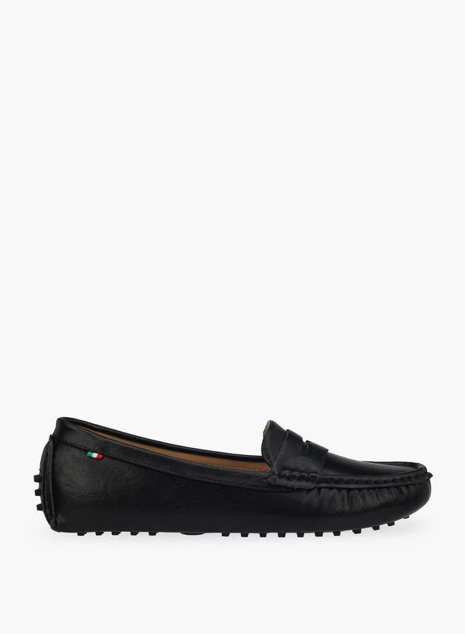 Renzo Ruganni BLACK Women Textured Loafers for Women | Best Price UAE