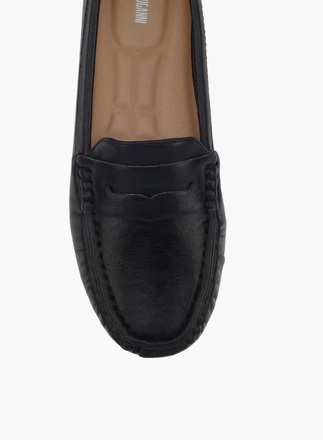 Renzo Ruganni BLACK Women Textured Loafers for Women | Best Price UAE
