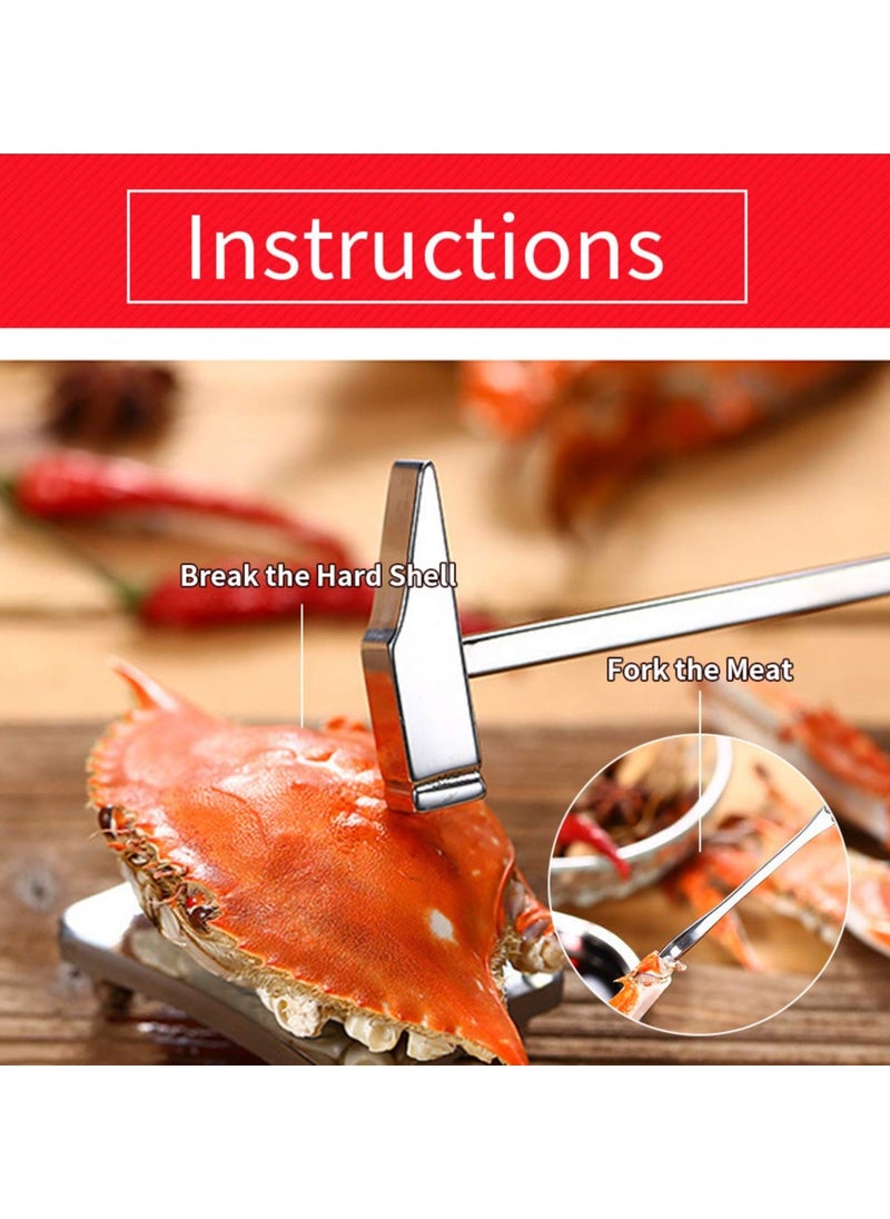 SYOSI - Seafood Tool Set, 8 Pcs Lobster and Crab Opener Tools, Stainless Steel Seafood Scissors Claw Forks Picks Set for Lobster, Crab, Shellfish and Oyster - Image 1