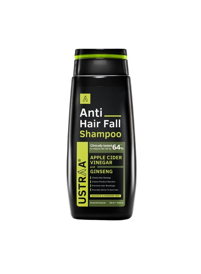 Ustraa Anti Hair Fall Shampoo 250Ml - Clinically Tested To Reduce Hairfall By 64%, Dermatologically Tested, With Apple Cider Vinegar, Strengthens Hair & Cleans Scalp To Prevent Hairfall, No Sulphates - Image 1