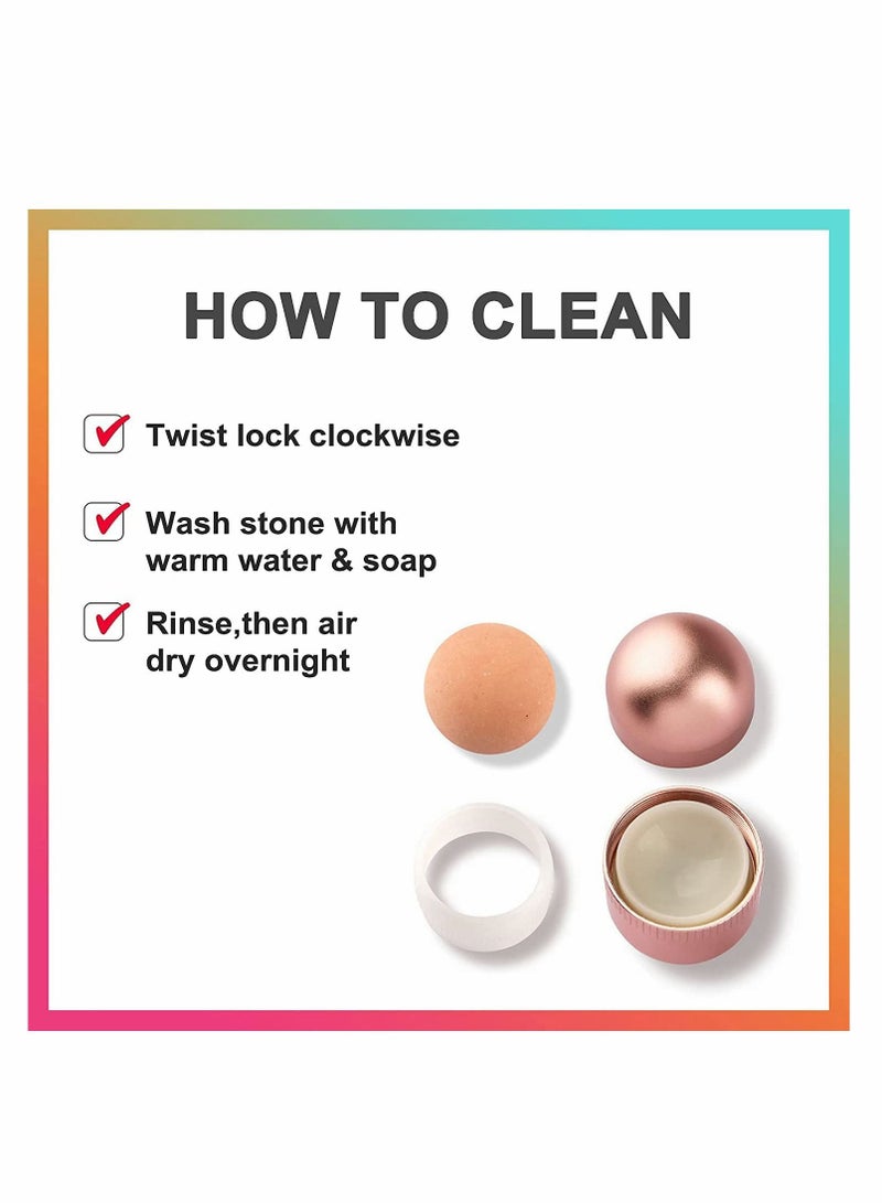 KASTWAVE Oil-Absorbing Volcanic Face Roller Portable and Reusable Anti-oil Facial Tool Oil Control Anytime, Anywhere Suitable for Home Travel or out for Facial Massage Oil Resistant Facial Skincare Tool - Image 3