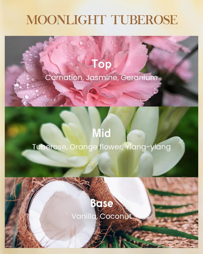 M&SENSE Moonlight Tuberose Large Candles for Home Scented, Natural Soy Long Lasting Slow Burning Candle 35oz 150 Hours Burn, Organic Relaxing Aromatherapy Candle Appreciation Gift for Women - Image 2
