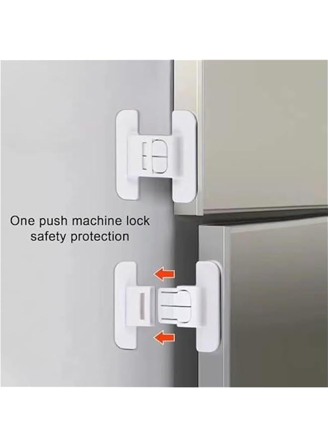 Gonice Fridge Locks,Child Proof Refrigerator Lock,Child Safety Cupboard Door Locks with Strong Adhesive,for Fridge,Cabinets,Drawers and Dishwasher(6 Pieces) - Image 3