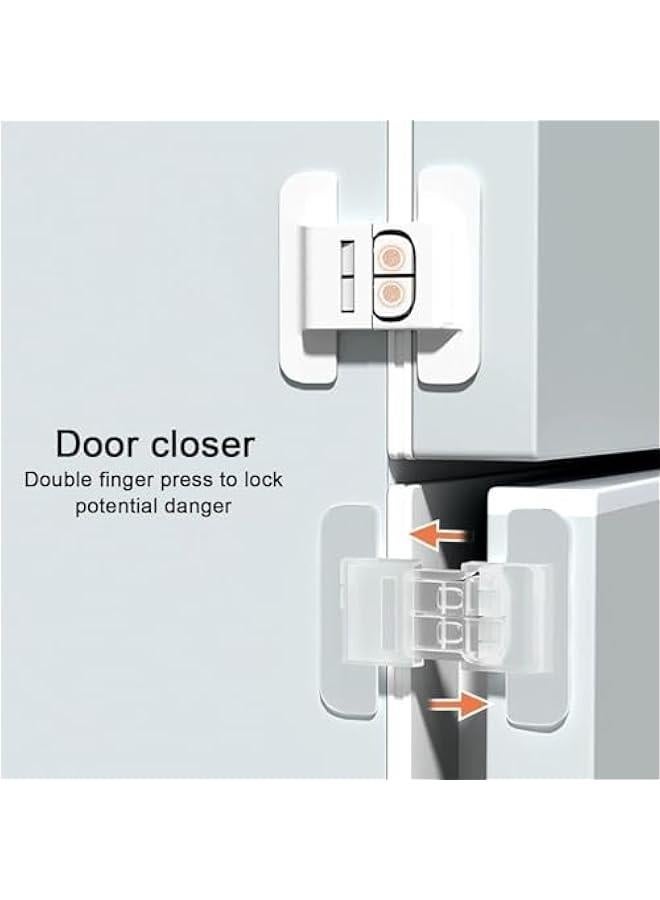 Gonice Fridge Locks,Child Proof Refrigerator Lock,Child Safety Cupboard Door Locks with Strong Adhesive,for Fridge,Cabinets,Drawers and Dishwasher(6 Pieces) - Image 2