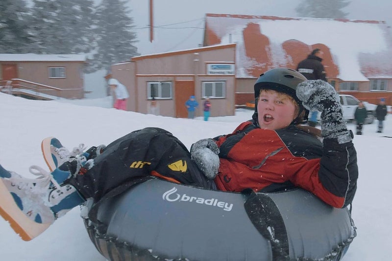Bradley Heavy-Duty 50" Snow Tube with Reinforced Cover | Rubber Truck Tire Tube Sled for Extreme Sledding, Winter Fun, and Durable Performance in Any Conditions - Image 3