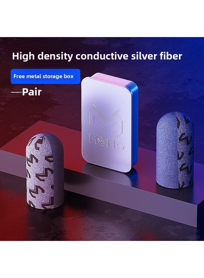Rice Ink DL05 Mobile Phone Radiator Memo Digital Display Shift Magnetic Semiconductor Cooler Game Handle-Color:Ink Finger Silver Cloth  - Image 1