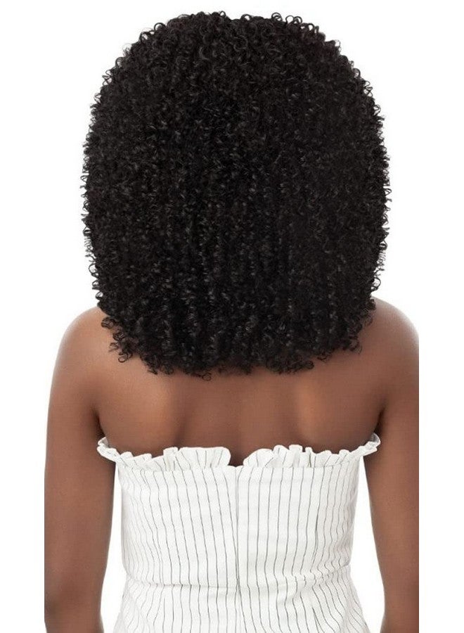 Outre Human Hair Premium Blend Big Beautiful Hair Leave Out Wig Afro Curls 16" (Nbrn) - Image 5