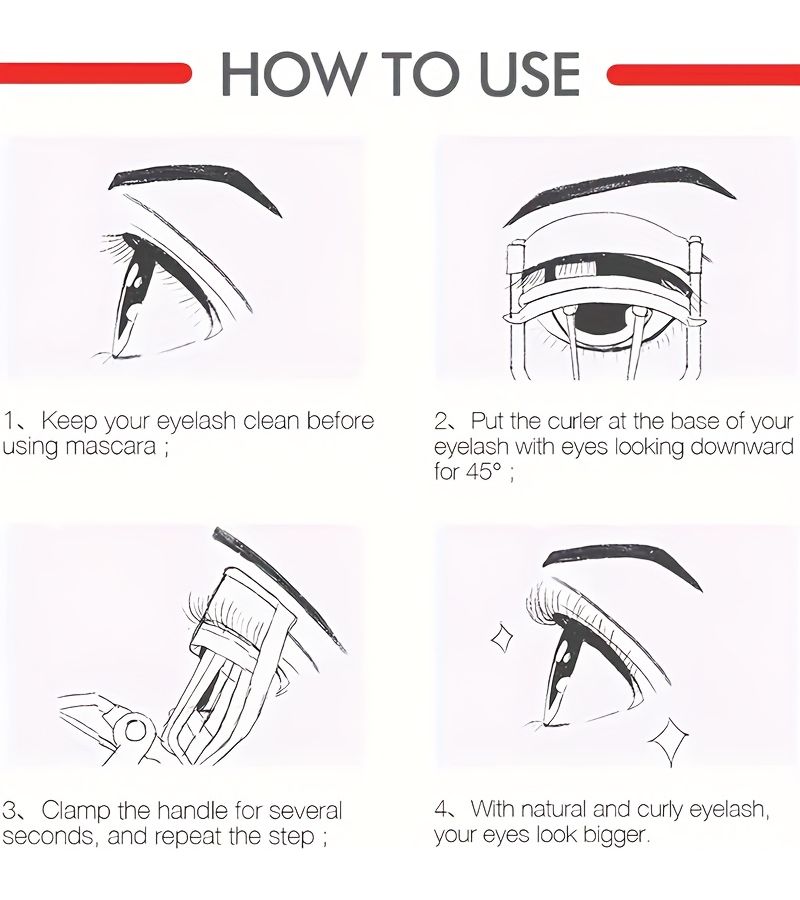 One Professional Eyelash Curler With 10 Replacement Pads And 10 Glue Strips For Long Lasting Wear Making Lashes Look Longer And Fuller Easy To Use Safe For Eyes Shapes Effortlessly Without Pinching - Image 5