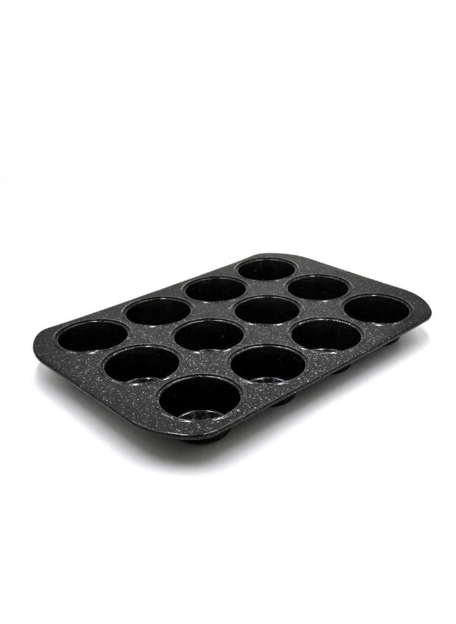 Prestige Prestige Granite Deep Muffin Tray | Non-Stick 12-Cup Muffin Pans Tin - Carbon Steel Baking Tray for Cupcakes PR48754