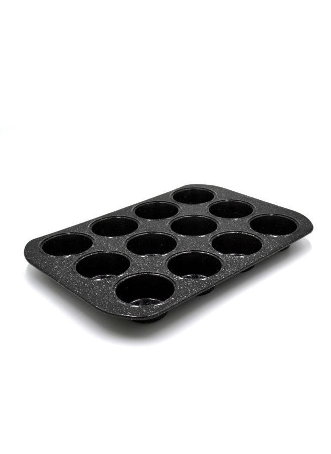 Prestige Prestige Granite Deep Muffin Tray | Non-Stick 12-Cup Muffin Pans Tin - Carbon Steel Baking Tray for Cupcakes PR48754  - Image 1