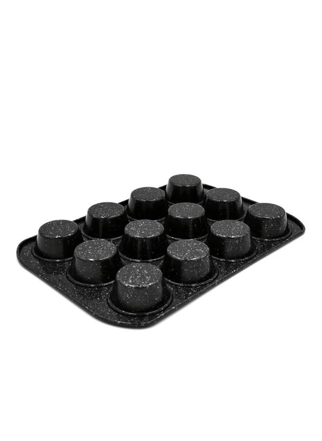 Prestige Prestige Granite Deep Muffin Tray | Non-Stick 12-Cup Muffin Pans Tin - Carbon Steel Baking Tray for Cupcakes PR48754