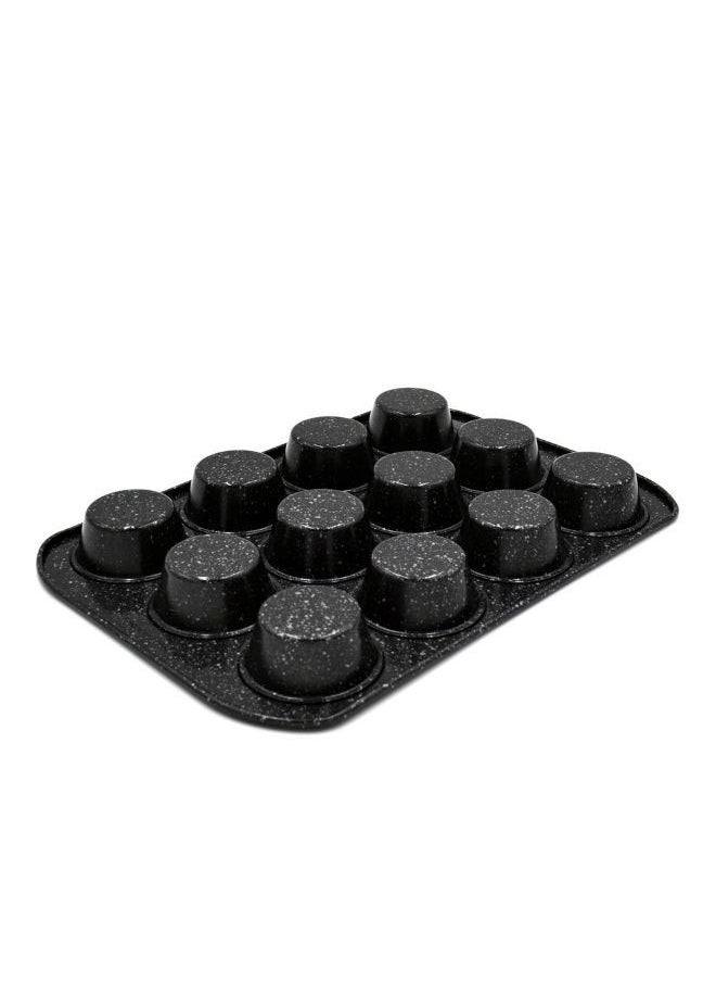 Prestige Prestige Granite Deep Muffin Tray | Non-Stick 12-Cup Muffin Pans Tin - Carbon Steel Baking Tray for Cupcakes PR48754  - Image 2
