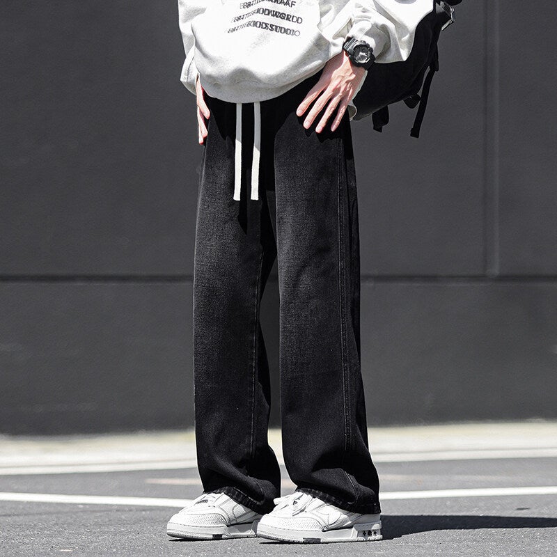 Unisex Classic Denim Jeans Loose Fit Daily Outdoor Wear - Image 1