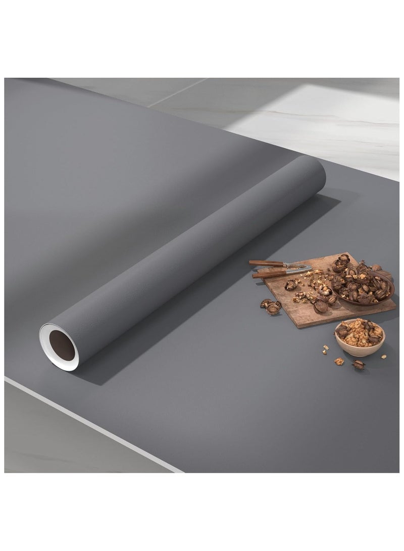 Anna 40CM x 10M Self-Adhesive Waterproof and Moisture-Proof Solid Color Simple Decorative Wallpaper - Image 1