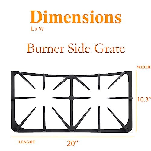 atgestore Upgraded 5304492147 A00263801 Side Grate Replacement for Frigidaire Kenmore Stove Parts Stove Top Burner Grate Kenmore Gas Range Parts Cast Iron Burner Grate Gas Cooktop Parts Cookware Accessories - Image 4