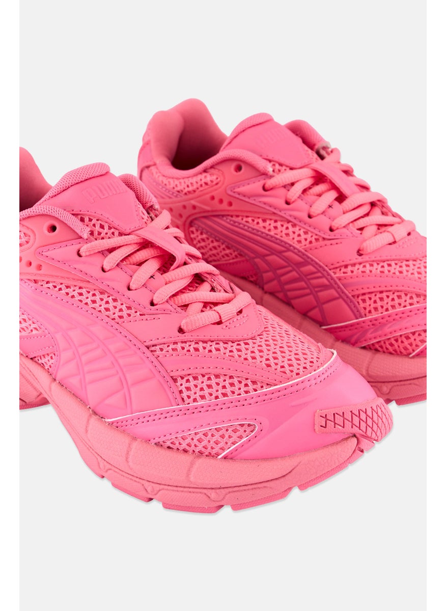 PUMA Kids Boy Velophasis Technisch Lace Up Sports Shoes, Pink  - Image 2
