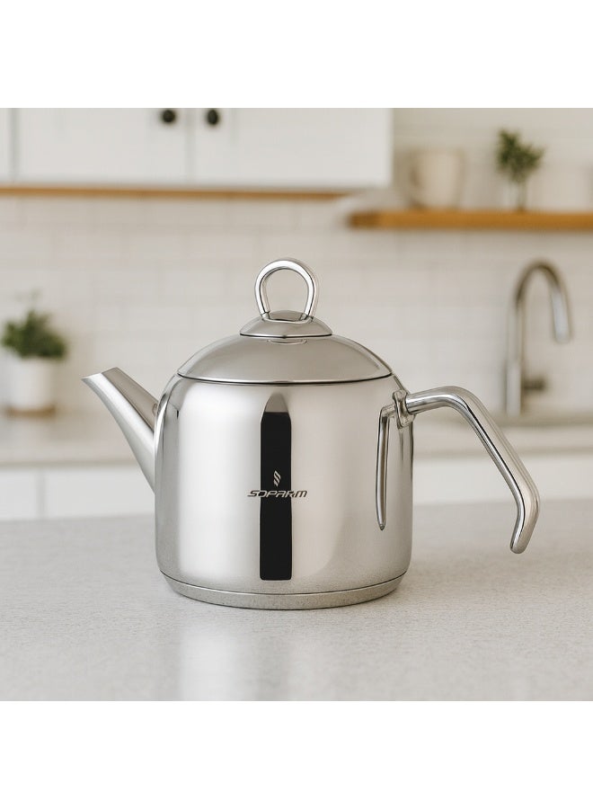 سوفرام براد شاي سوفرام استيل تركي سعة 1.25 لتر - Image 1