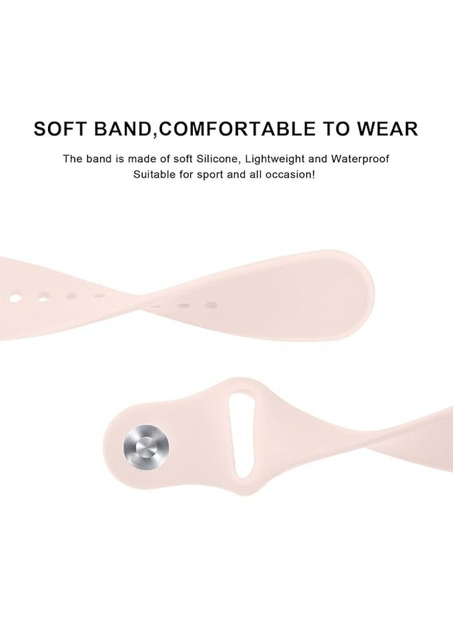 ELTRAZONE Sand Pink Soft Silicone Sport Band for Samsung Galaxy Watch 6 (40mm/44mm) & Galaxy Watch 6 Classic (43mm/47mm) - 20mm Replacement Strap for Men and Women - Image 3