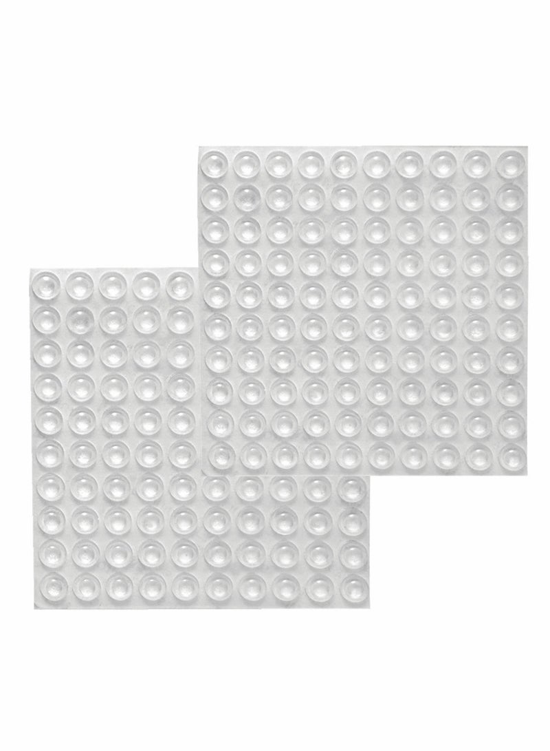 Zikra 200 Pieces Rubber Feet Pads Adhesive Buffer Pads Door Bumpers Self Stick Noise Dampening Pads Small Clear Soft Silicone Close Cabinet & Furniture Bumpers 9 mm Diameter x 3 mm (Clear) - Image 1