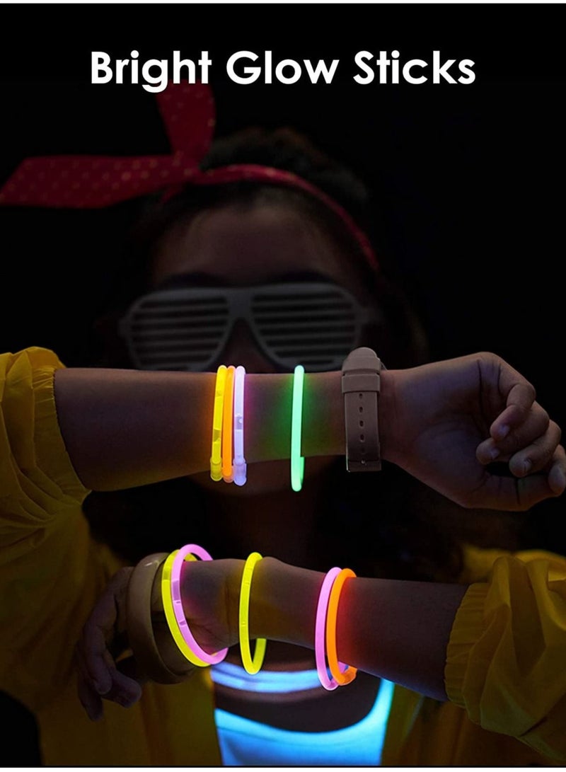 RollsTimi  100 Pieces Glow Sticks With Connectors Colorful Bracelets Necklaces For Fun,Cool Games,Themed Parties - Image 2