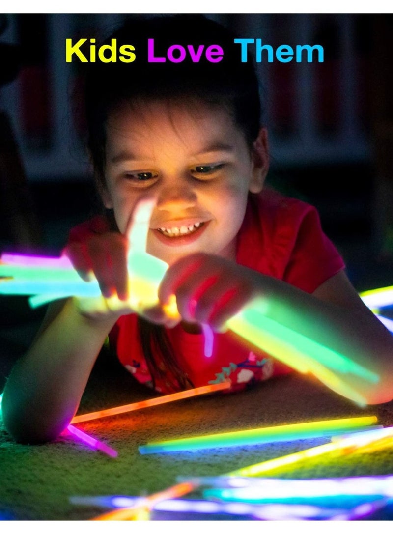RollsTimi  100 Pieces Glow Sticks With Connectors Colorful Bracelets Necklaces For Fun,Cool Games,Themed Parties - Image 3
