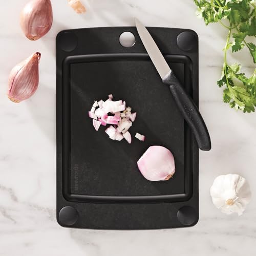 Epicurean All-In-One Cutting Board with Non-Slip Feet and Juice Groove, 10" × 7", Slate/Black - Image 2