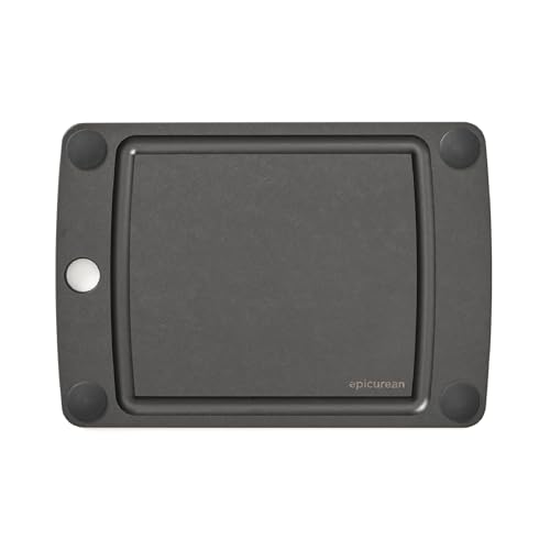 Epicurean All-In-One Cutting Board with Non-Slip Feet and Juice Groove, 10" × 7", Slate/Black - Image 1