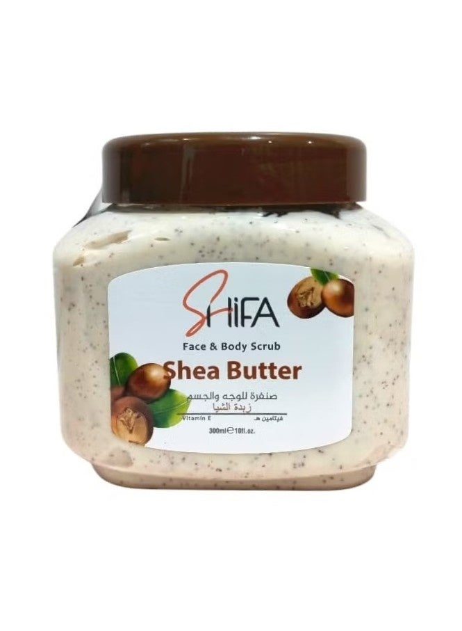 Shifa Face & Body Scrub with Shea Butter 300 ml