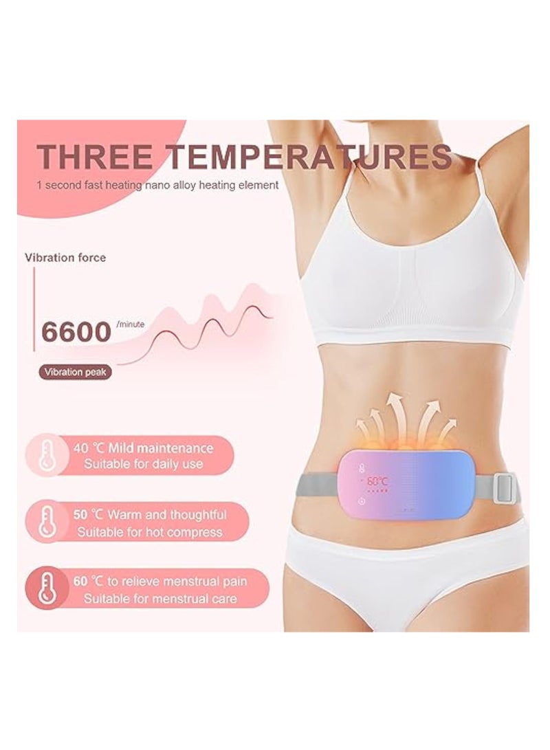 SOLARAE Cordless Heating Pad, Portable Menstrual Heating Pad, Electric Heating Pad for Back, Abdomen, Neck and Shoulder Pain Relief, with 3 Heat Levels and 3 Massage Modes, for Cramps - Image 2